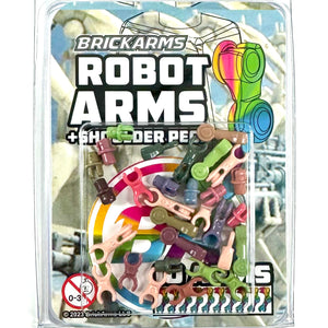 BrickArms Robot Arms + Shoulder Pegs - Assorted Wacky Colors