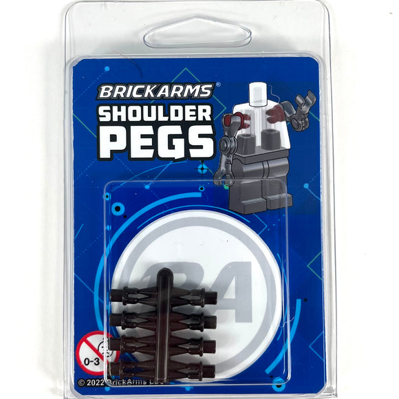 BrickArms Shoulder Pegs - Dark Brown
