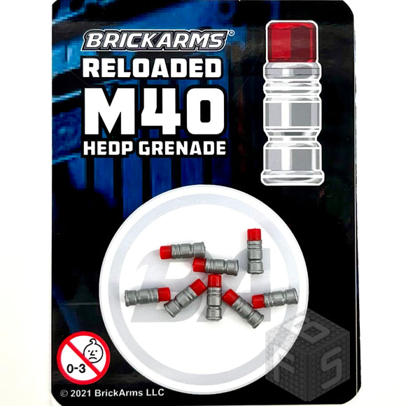 BrickArms M40 HEDP Grenade (8 Pack) RELOADED (Silver/Red)