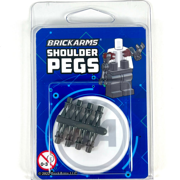 BrickArms Shoulder Pegs - Dark Bluish Gray